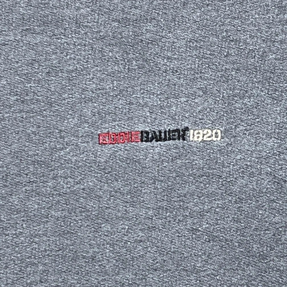 Vintage Eddie Bauer Pullover Mens Large Tall Gray V-Neck Made in Canada 90s y2k